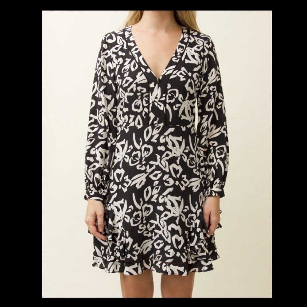 Tanya Taylor Nwt Black Silk Mini Cocktail Sadie Dress Size 4 Nwt